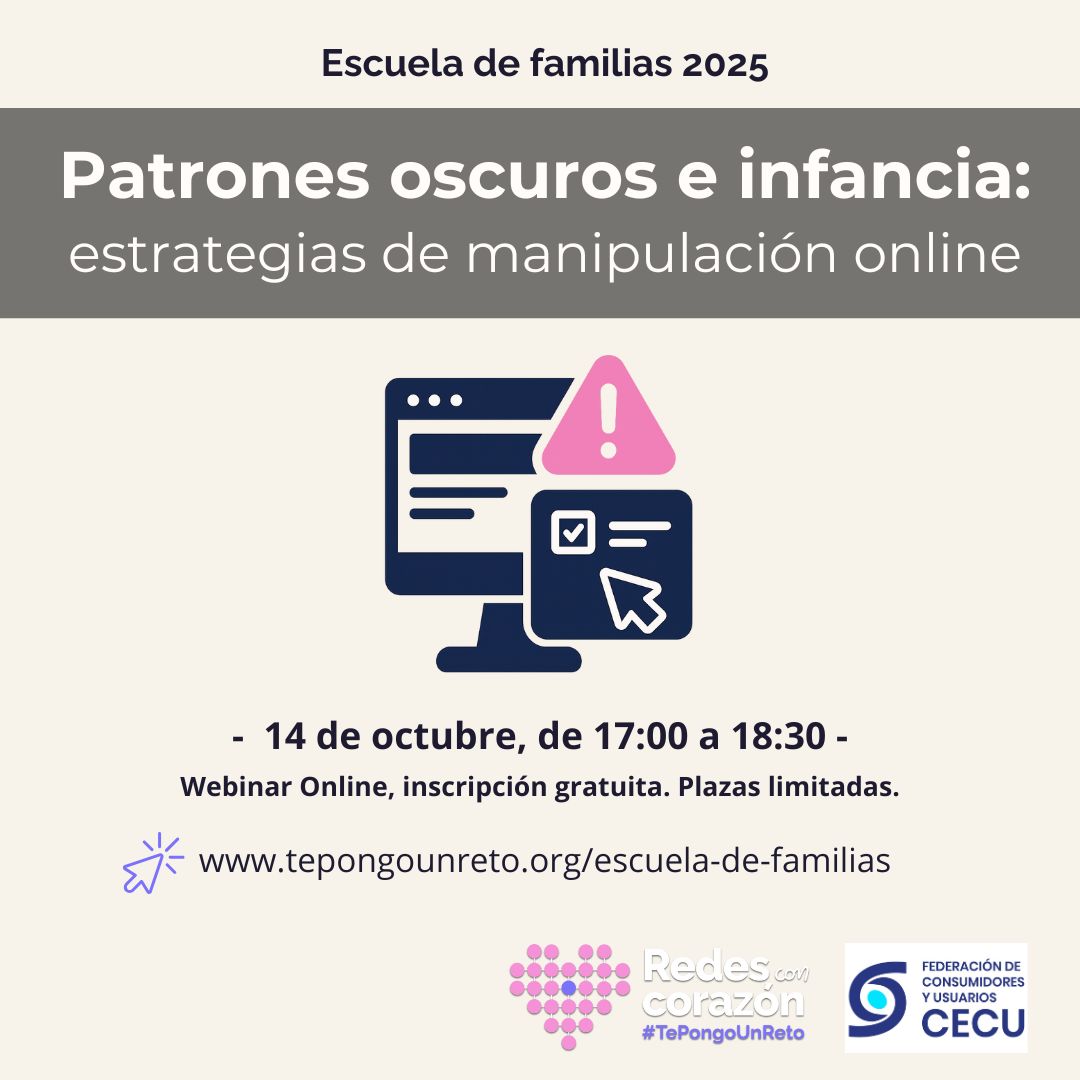Patrones oscuros e infancia: estrategias de manipulación online